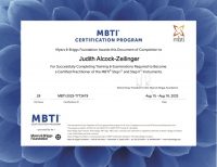 Judith Zeilinger's MBTI Certification